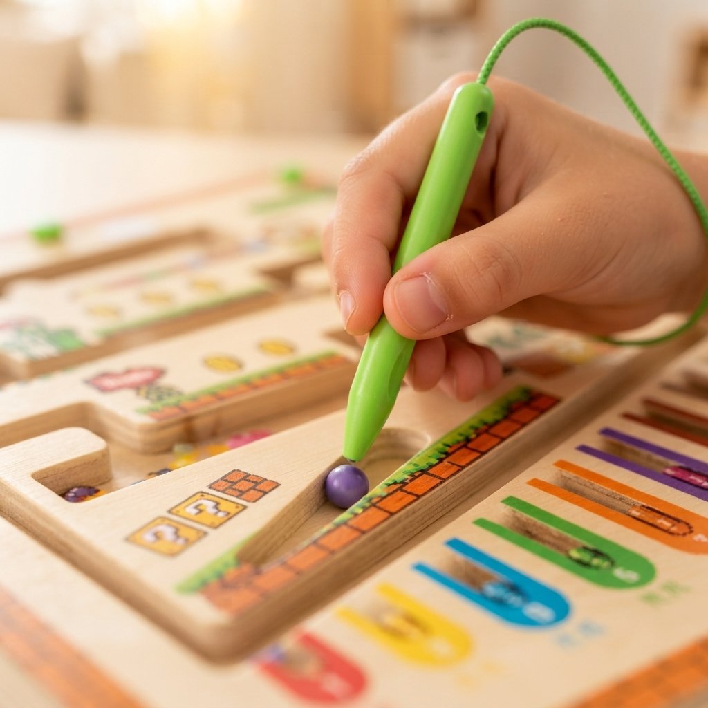 Magnetic Maze Board for Kids – Colour Sorting Game