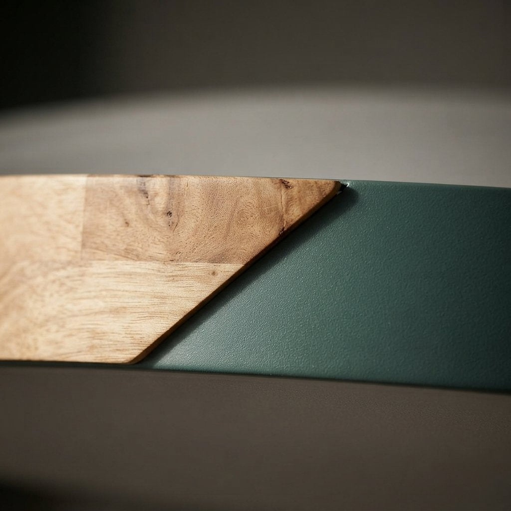 Nordic Wood & Metal LED Flush Ceiling Light