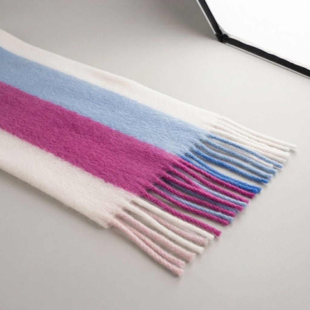 Oversized Plush Winter Scarf with Tassels