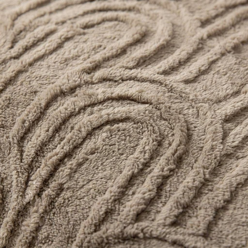 Plush Velvet Throw Blanket with Arch Emboss Pattern