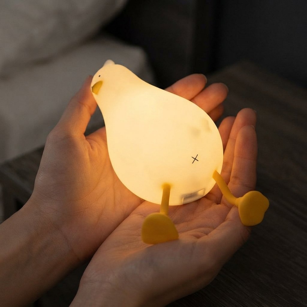 Sleeping Duck Silicone Night Light with Warm Glow