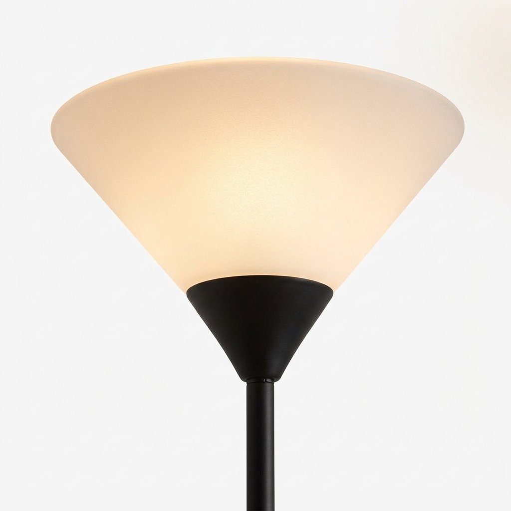 Torchiere Floor Lamp with Acrylic Shade, 5 Colours