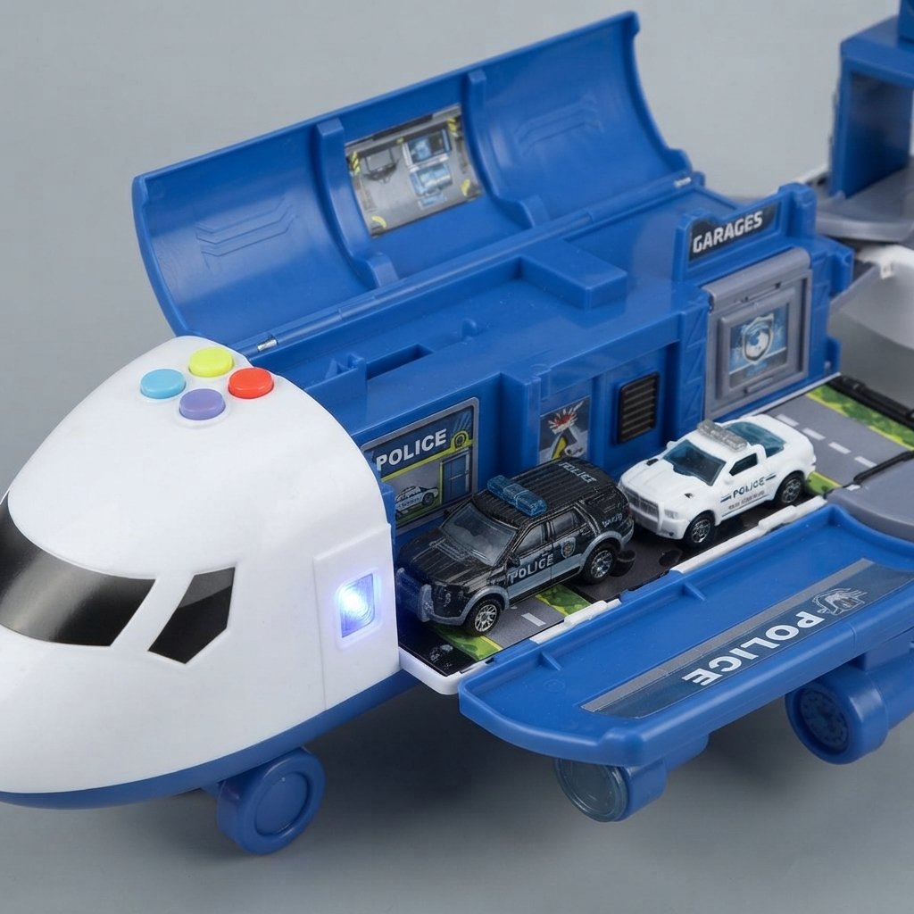 Toy Airplane Playset with Vehicles & Accessories
