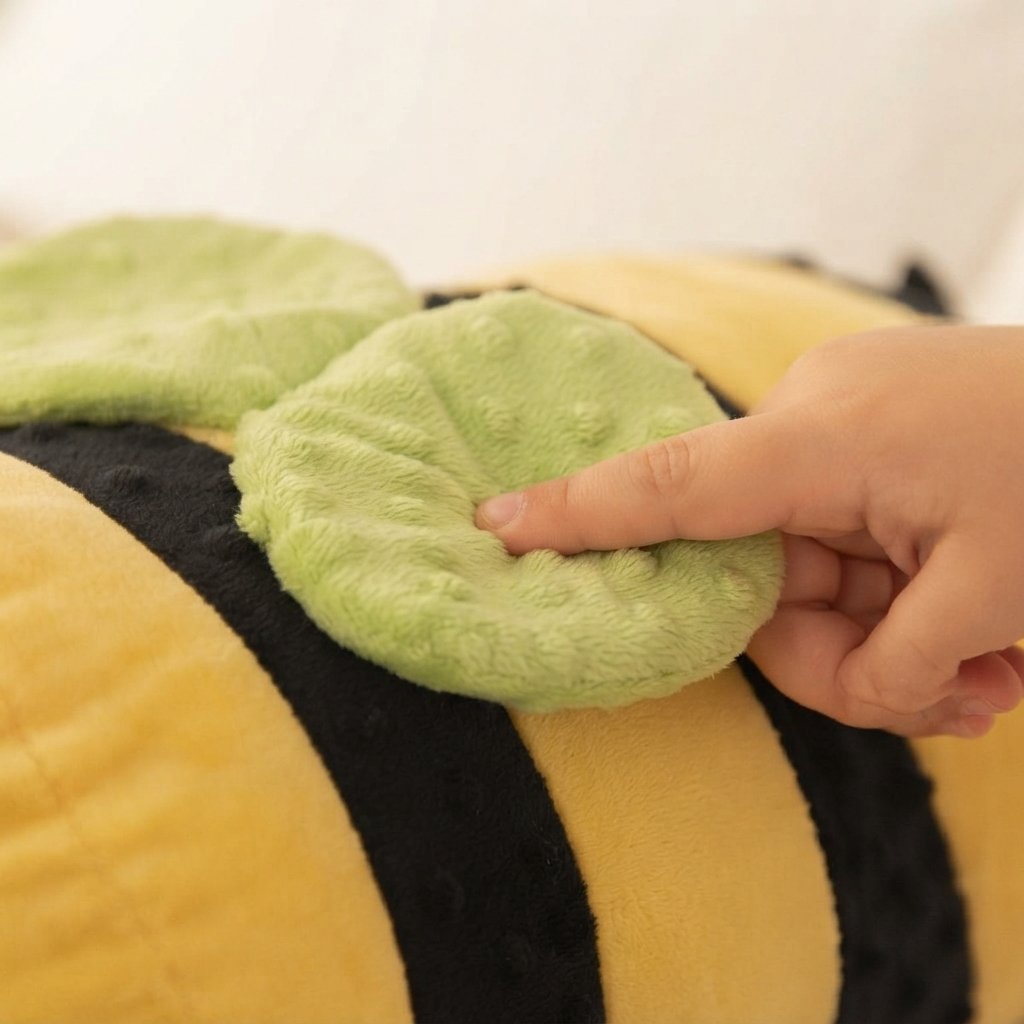 Vibrating Sensory Cushion Bumble Bee Plush Pillow