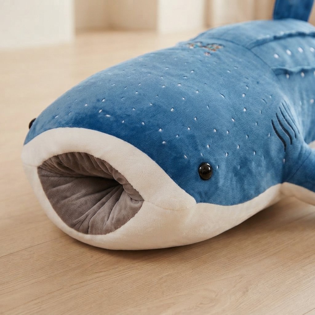 Whale Shark Plush Soft Toy – Blue with White Spots