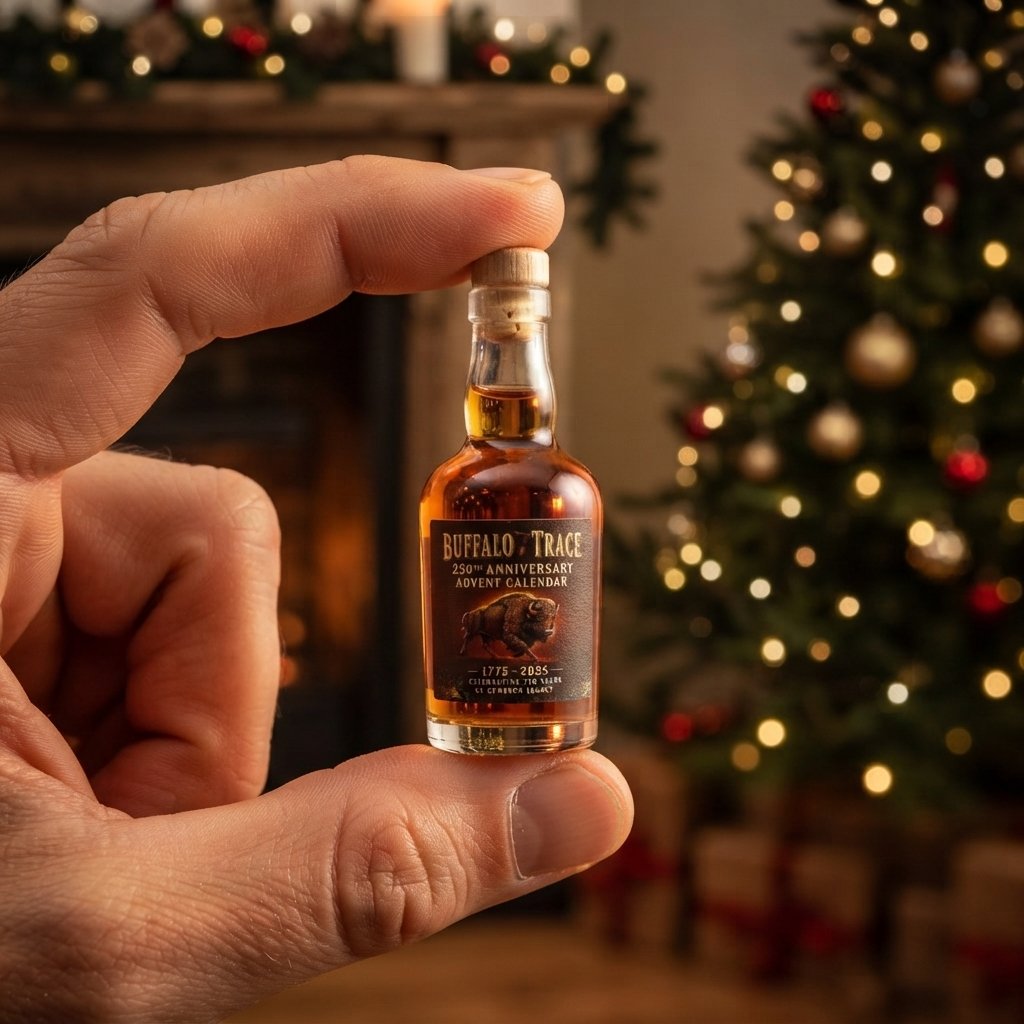 Whisky Advent Calendar with 24 Bourbon Bottle Motifs