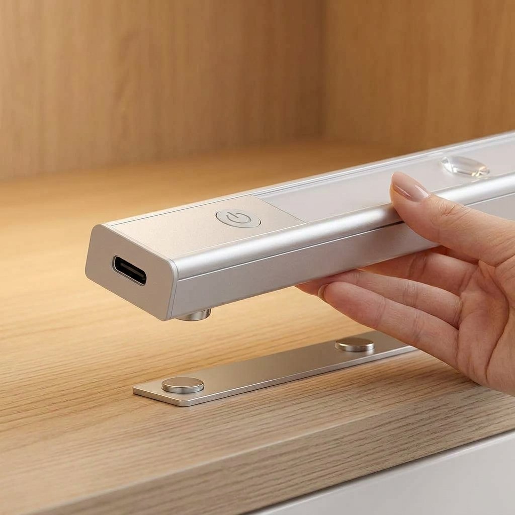 Wireless LED Cabinet Light with Motion Sensor, USB-C