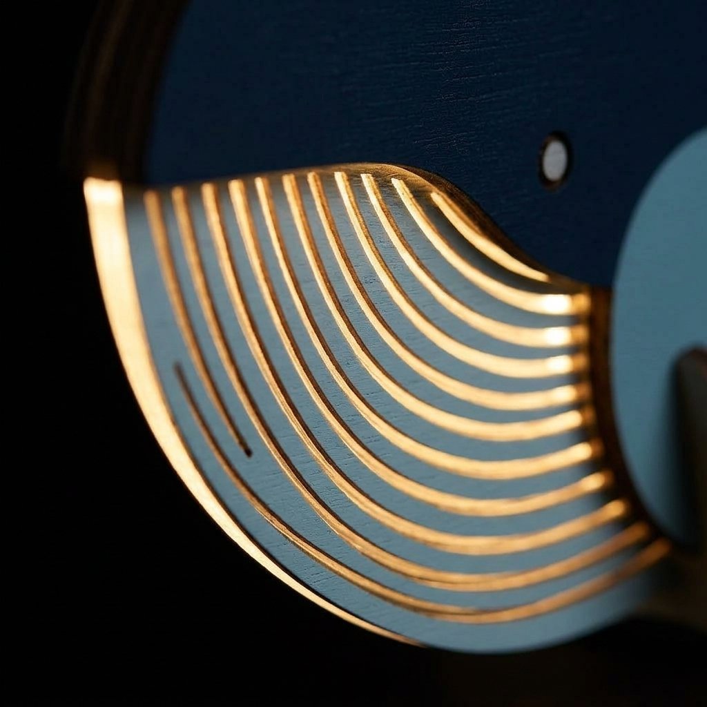 Wooden Animal LED Table Lamp, Sculptural Nordic Design