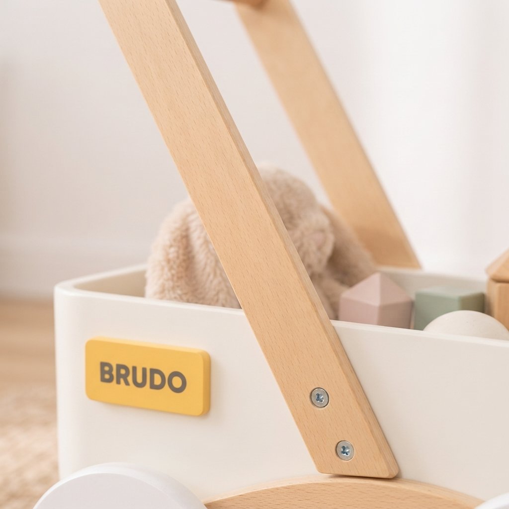 Wooden Baby Push Walker and Toy Wagon – Snow White
