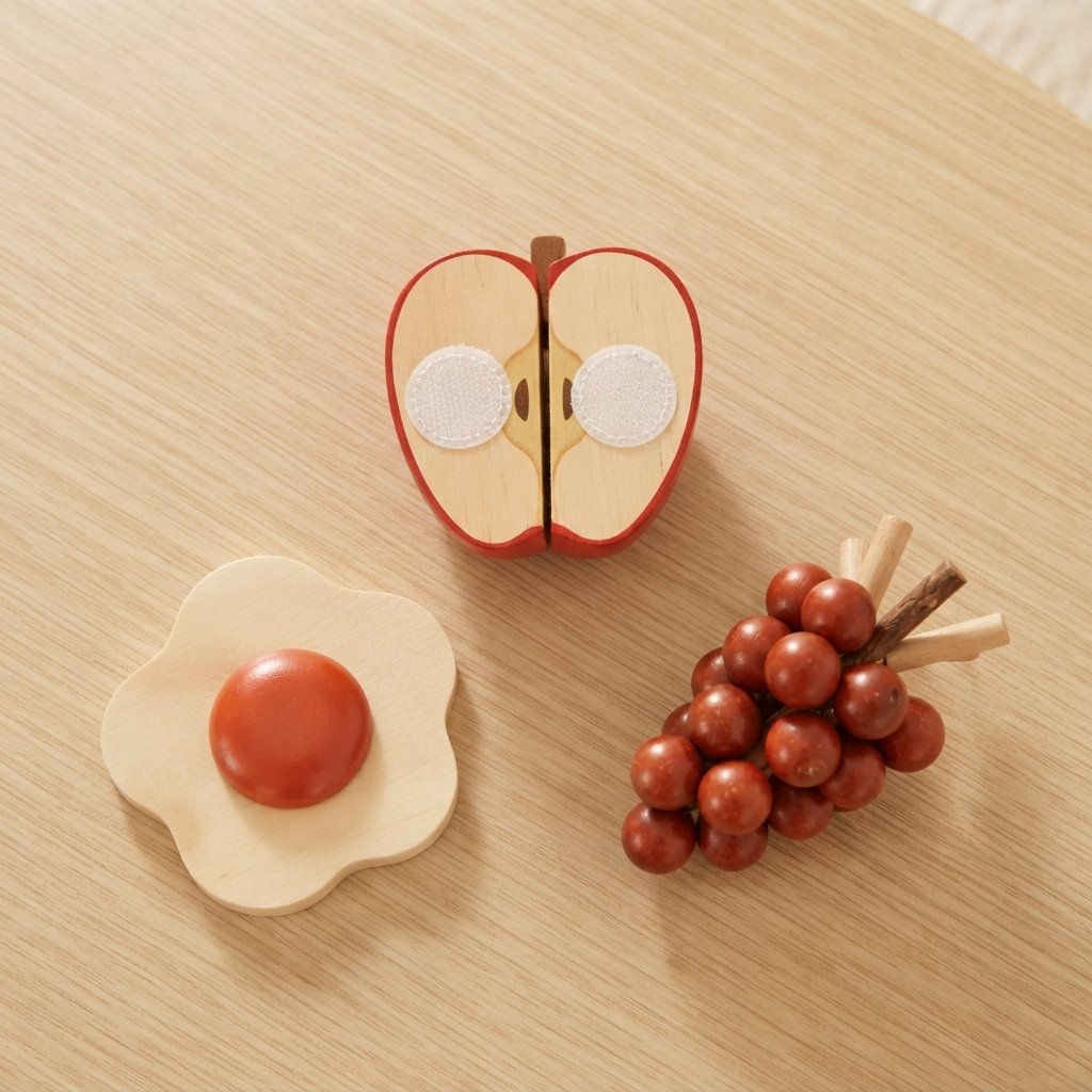 Wooden Cut & Play Food Set for Toddlers