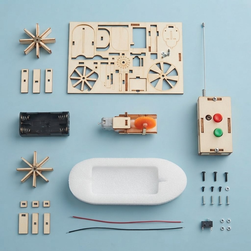 Wooden DIY Science Construction Kit – Electric Boat & More
