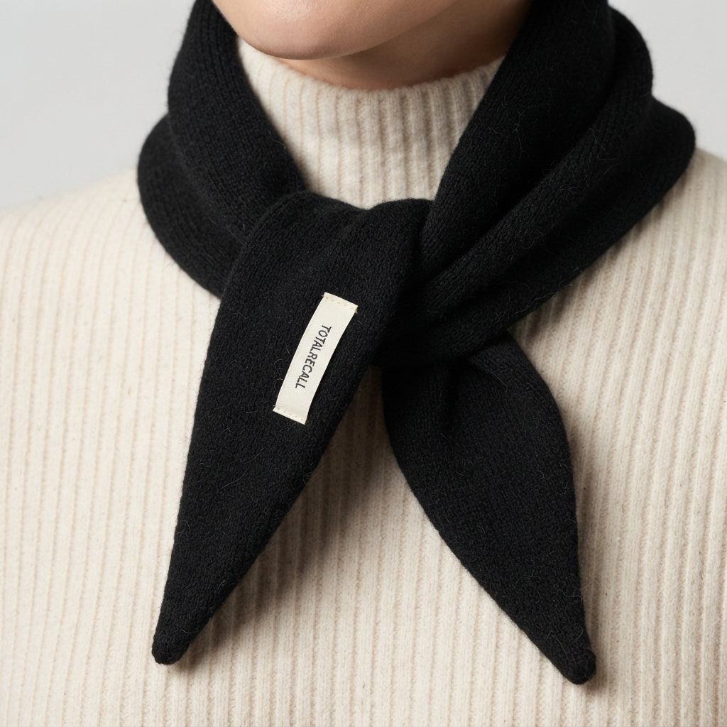 Wool Knit Triangular Scarf – Lightweight & Versatile
