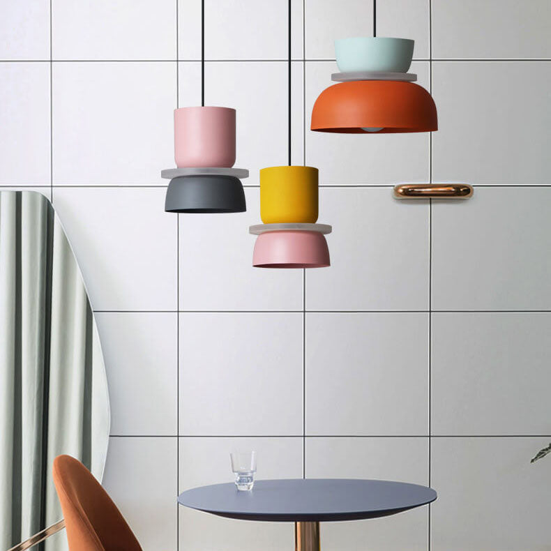 Macaron Acrylic Dome Pendant Light LED E27 12W