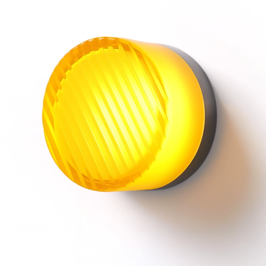 Round Glass Wall Sconce LED Amber Warm Light 5W