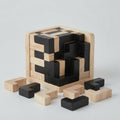3D Wooden Brain Teaser Puzzle – Interlocking Cube — L Shapes