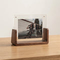 Acrylic and Wood Photo Frame with U-Shaped Stand — Horizontal