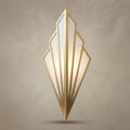 Art Deco LED Wall Sconce in Gold, Black or White — Gold