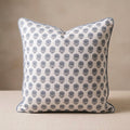 Block Print Cotton Cushion with Feather Pad, 2 Sizes — 45cm
