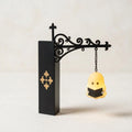 Bookshelf Hanging Lantern with Ghost Figure and Decorative Metal Bracket — Reading Spirit