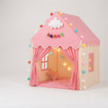 Children's Play House Tent with Padded Mat and Lights — Pink