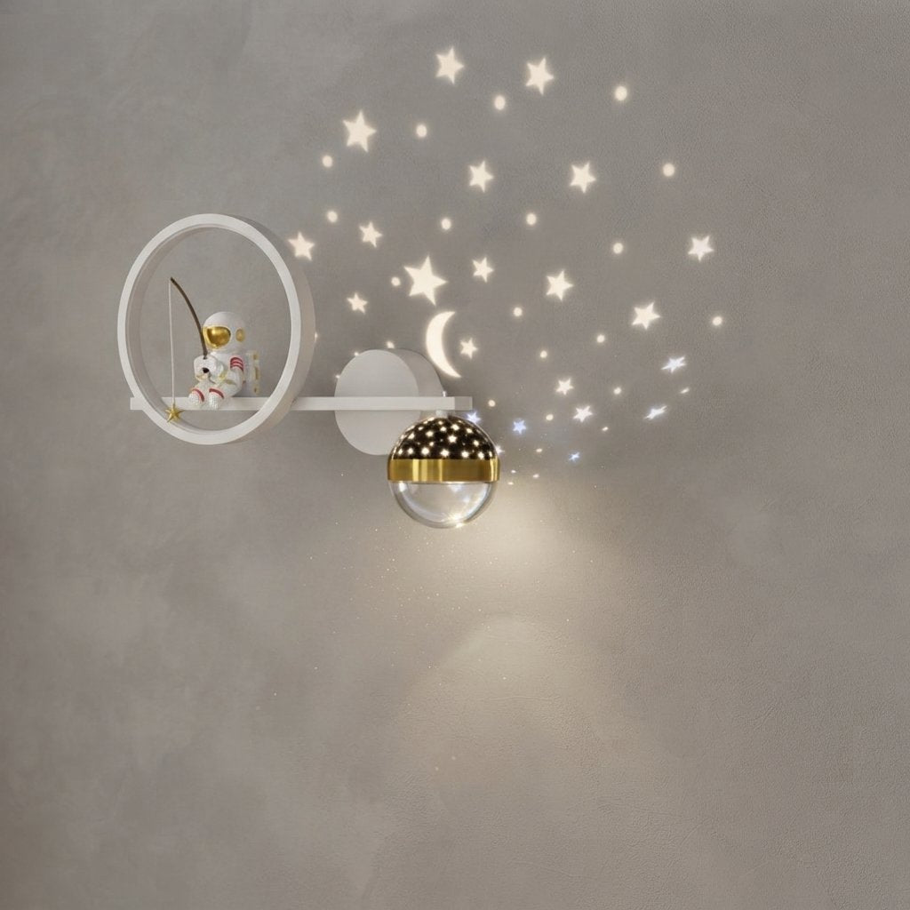 Children's Star Projector Wall Light with Astronaut — Three colours