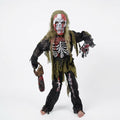 Children's Zombie Skeleton Halloween Costume Set with Skull Mask and Skeleton Gloves — S