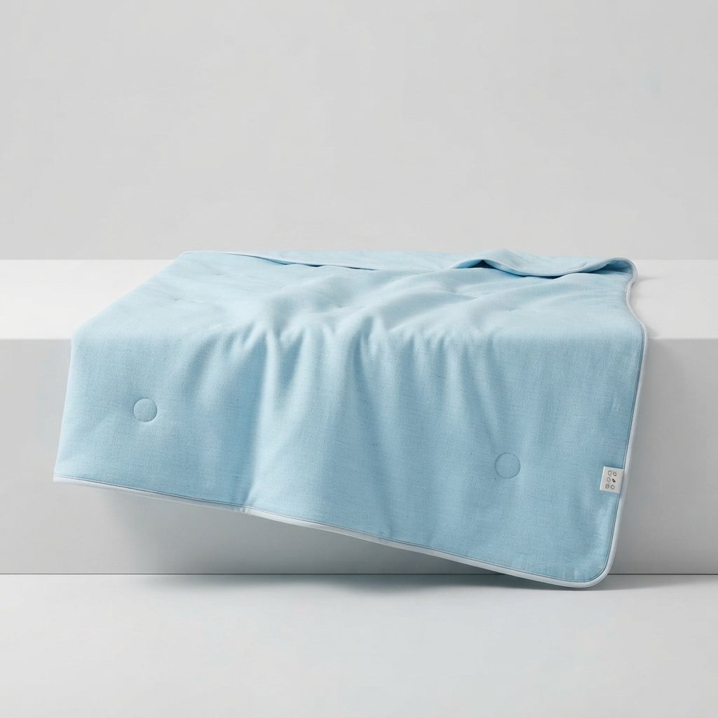 Cooling Summer Blanket, Breathable Lightweight Comforter — Sky Blue