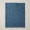 Cotton Leaf Throw Blanket, breathable 59x79 in — Aqua