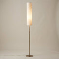 Cylindrical Floor Lamp with Fabric Shade and Metal Base — Height 180cm