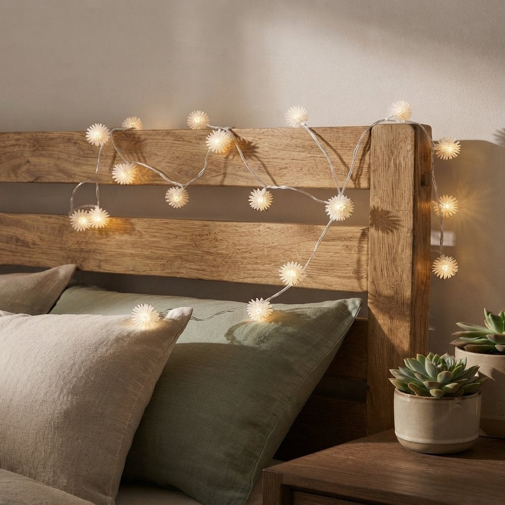 Dandelion LED String Lights, Battery Powered, Warm White — Warm Light