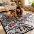 DIY Colouring Blanket – Washable Plush, Kids & Teens — Flowers
