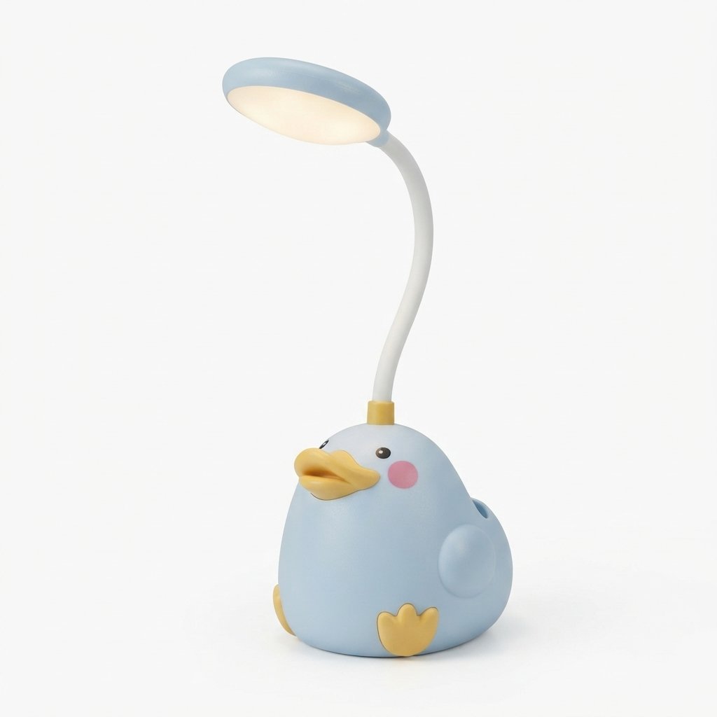Duck LED Desk Lamp for Children with Flexible Neck — Blue