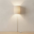 Fabric Drum Wall Light with Plug-In Cord, 3 Colour Modes — US Plug