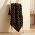 Faux Fur Throw Blanket, Double-Lined, All-Season — Espresso