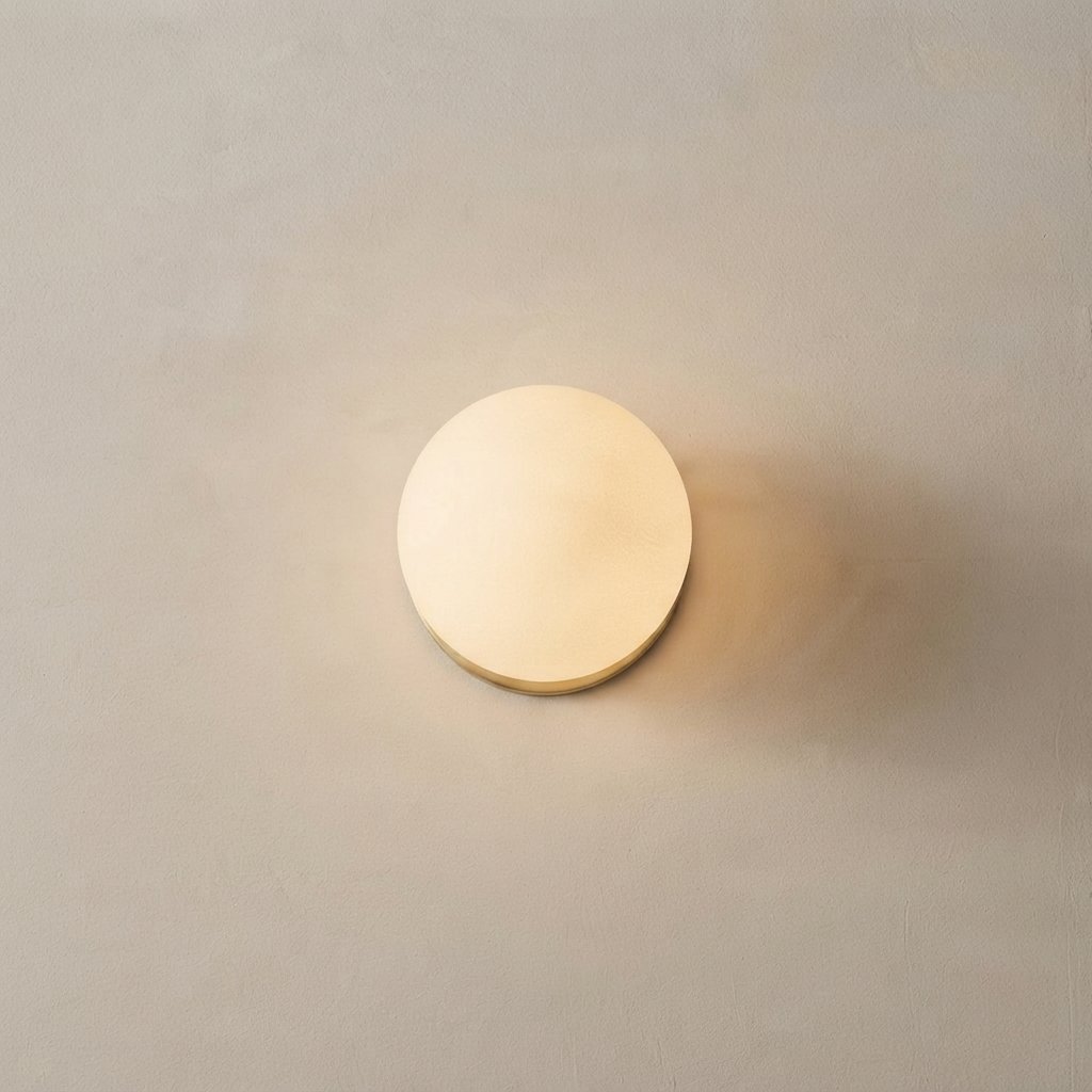 Frosted Glass Globe Wall Light, Warm White — 12cm