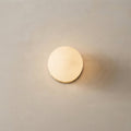 Frosted Glass Globe Wall Light, Warm White — 12cm