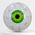 Giant Inflatable Halloween Eyeball Balloon with Bloodshot Design – 22 Inch Foil Decoration for Indoor and Outdoor Use — Green