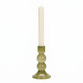 Glass Candle Holder in Olive, 2 sizes — Med