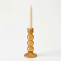 Glass Candle Holder in Pumpkin, 2 sizes — Med