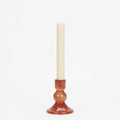 Glass Candle Holder in Red, 2 sizes — Med