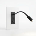 Gooseneck LED Wall Reading Lamp with Flexible Arm — Black