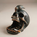 Gothic Skull and Raven Decorative Resin Tray with Dark Weathered Finish — Default