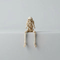 Halloween Skeleton Shelf Sitter Figurine with Dangling Legs and Poseable Joints — A