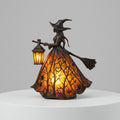 Halloween Witch Figurine Lantern with Warm LED Glow, Battery Operated — Default