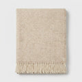 Herringbone Pure Wool Throw in Four Colours — Neutral