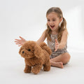 Interactive Walking Barking Plush Puppy Toy — Brown