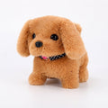 Interactive Walking Plush Puppy Toy with Barking Sound — Brown