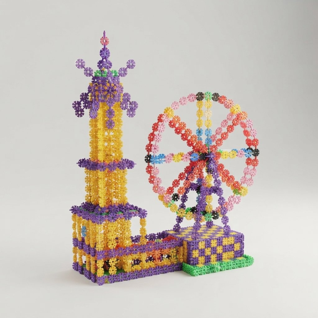 Interlocking Building Discs – Colourful Creative Play Set — 100 Pieces
