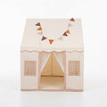 Kids Indoor Playhouse Tent with Bunting and Curtains — White