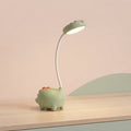 Kids' LED Dinosaur Desk Lamp, Rechargeable & Dimmable — Green